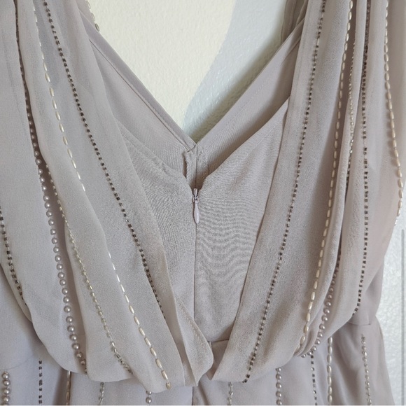 Muted mauve Asymmetrical Drape Dress - Picture 4 of 4